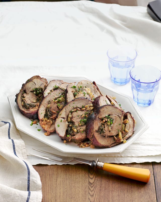 Spinach and Pine Nut Stuffed Leg of Lamb Recipe - Easter Dinner Recipes