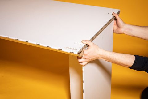 Working From Home Designers Create Flat Pack Cardboard Desk