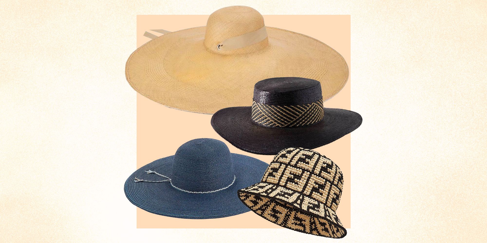 Yonger Lady Sun Hat Wide Brim Straw Beach Cap Soft Summer Linen Straw Sun Hat