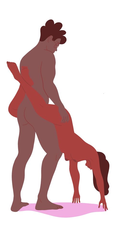 submissive sex positions, sex positions, submissive sex, wheelbarrow sex position