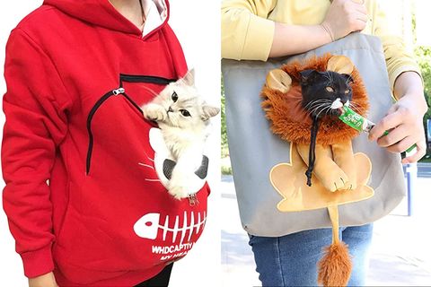sudadera y bolsa transporte para mascotas gatos y perros pequeños