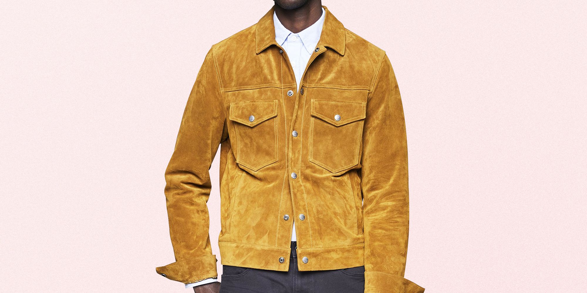 yellow suede coat