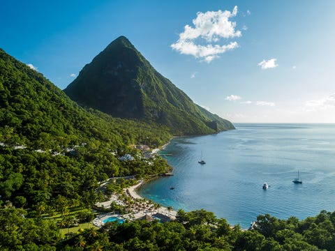 sugar beach in saint lucia