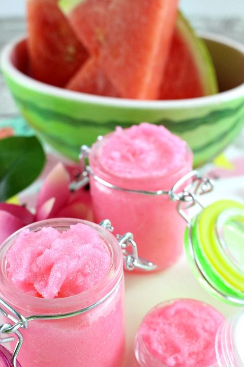 summer crafts watermelon lip scrub