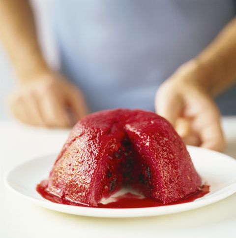 Turned-out summer pudding