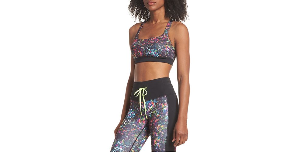 patterned sports bra