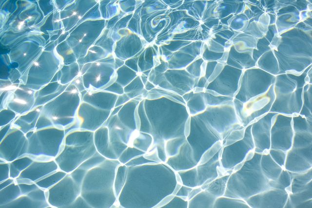 sunlight reflection in pool water
