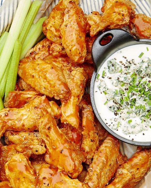 wings with blue cheese dip
