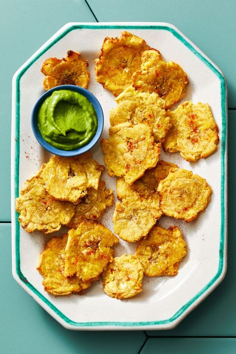 super bowl food ideas air fryer tostones with cilantro dip tostones with cilantro dip
