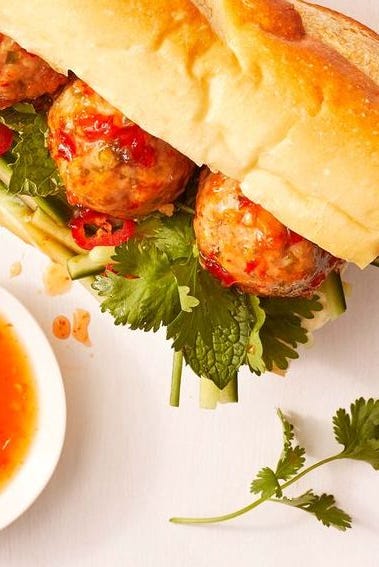 super bowl food ideas gingery pork meatball subs gingery pork meatball subs