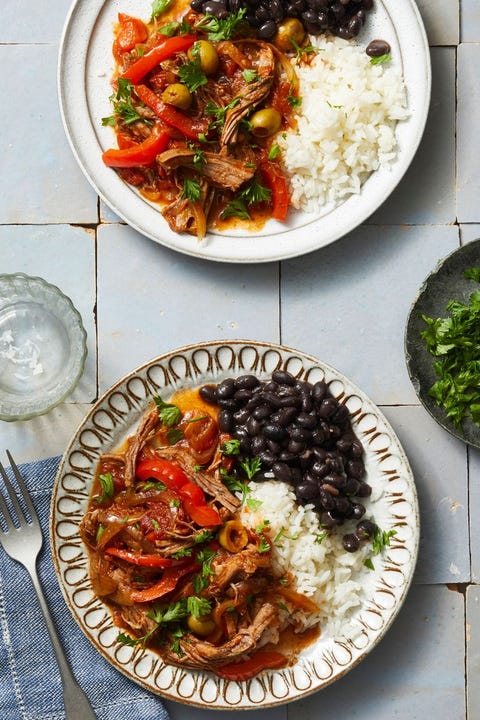 super bowl food ideas ropa vieja ropa vieja with pork, beans, and rice