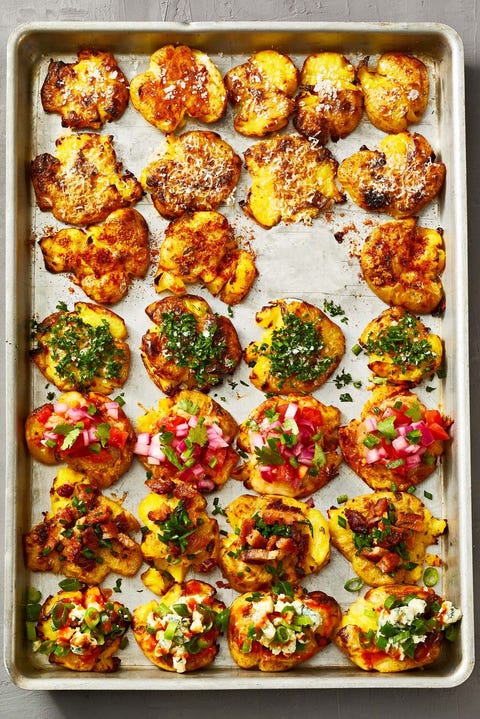 super bowl menu ideas roasted potatoes roasted potatoes on a sheet pan