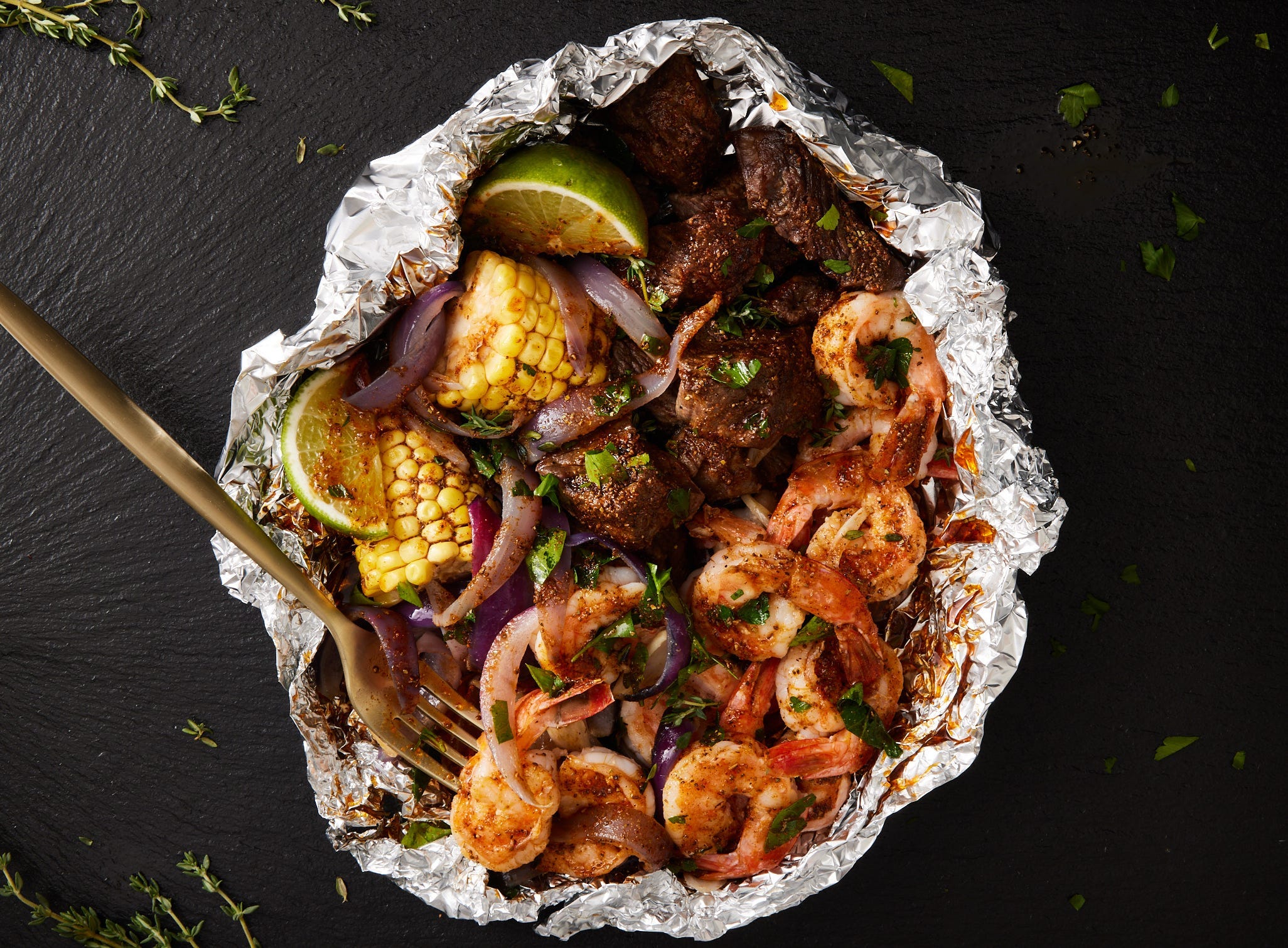 Surf 'n Turf Foil Packs = Proof Everything Tastes Better Grilled