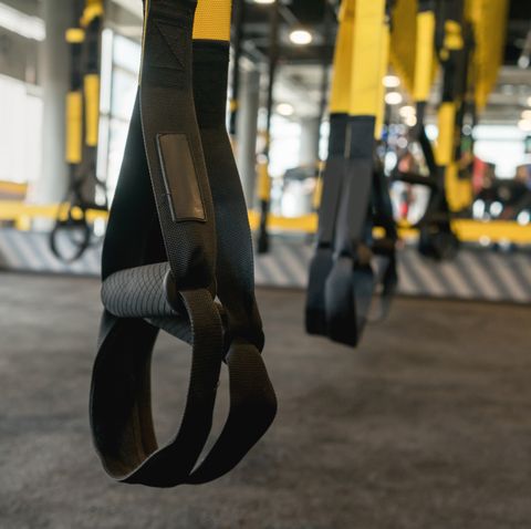 suspension equipment at the gym