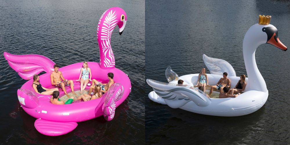 Jumbo Giant Inflatable Swan/Flamingo/Unicorn Swimming Beach Floating Pool Water 