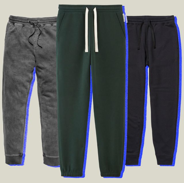 collage of three pairs of sweatpants