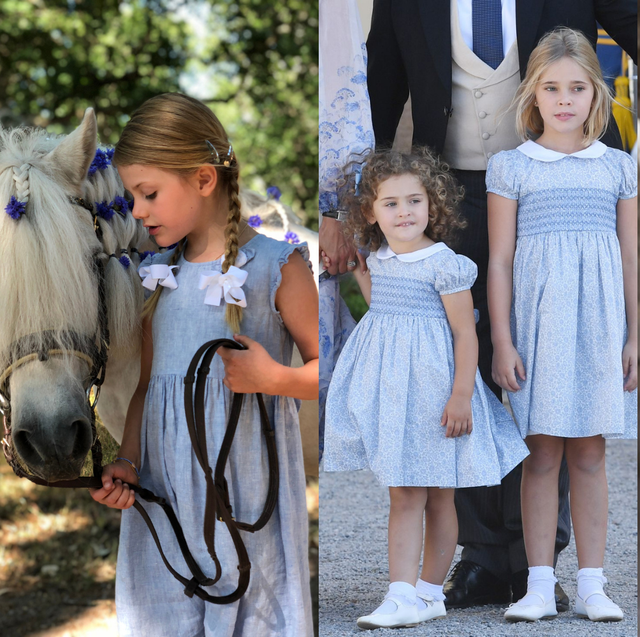 swedish royal children in light blue outfits
