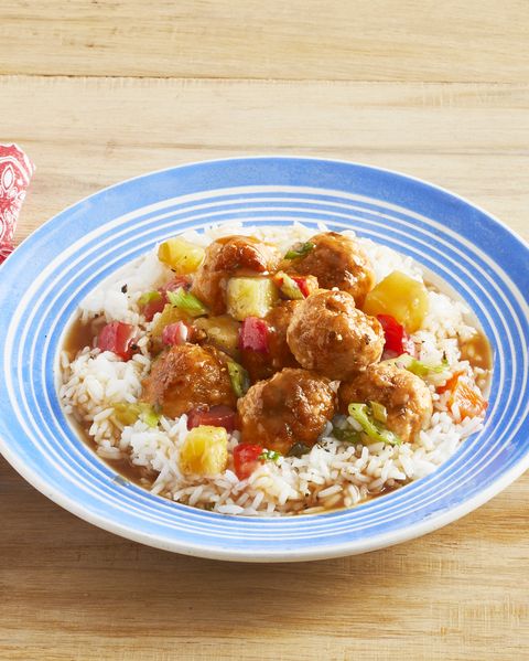sweet and sour pork meatballs with pineapple