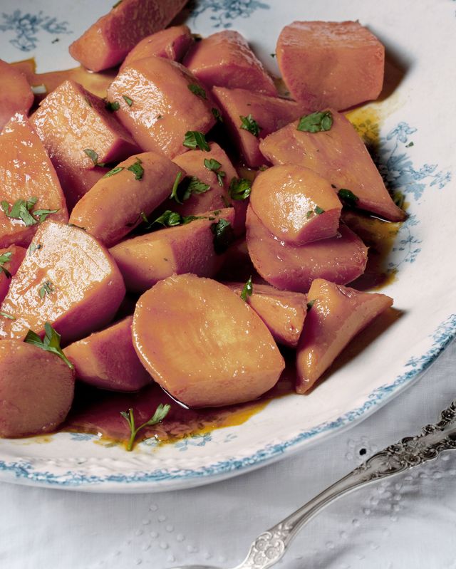 sweet potatoes with anchomaple glaze