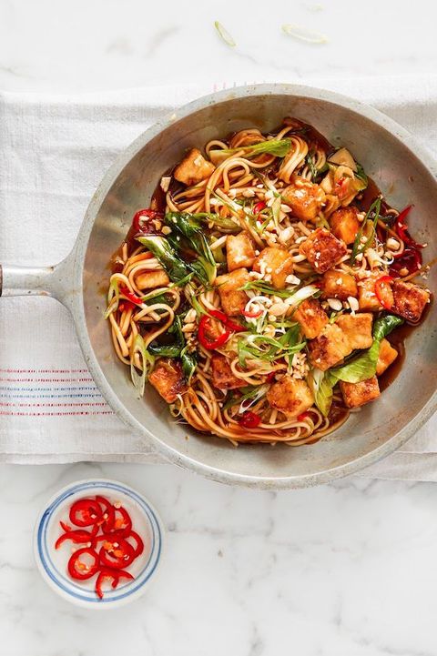 Sweet and Sticky Tofu Noodle Bowl