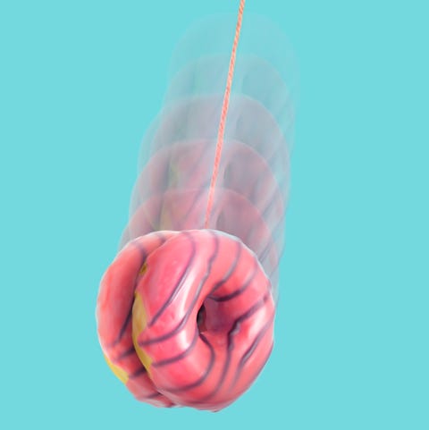 Swinging pink doughnut Swinging pink doughnut