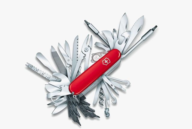 a swiss army knife with lots of tools