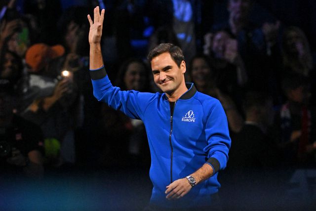 roger federer at laver cup wearing rolex air king