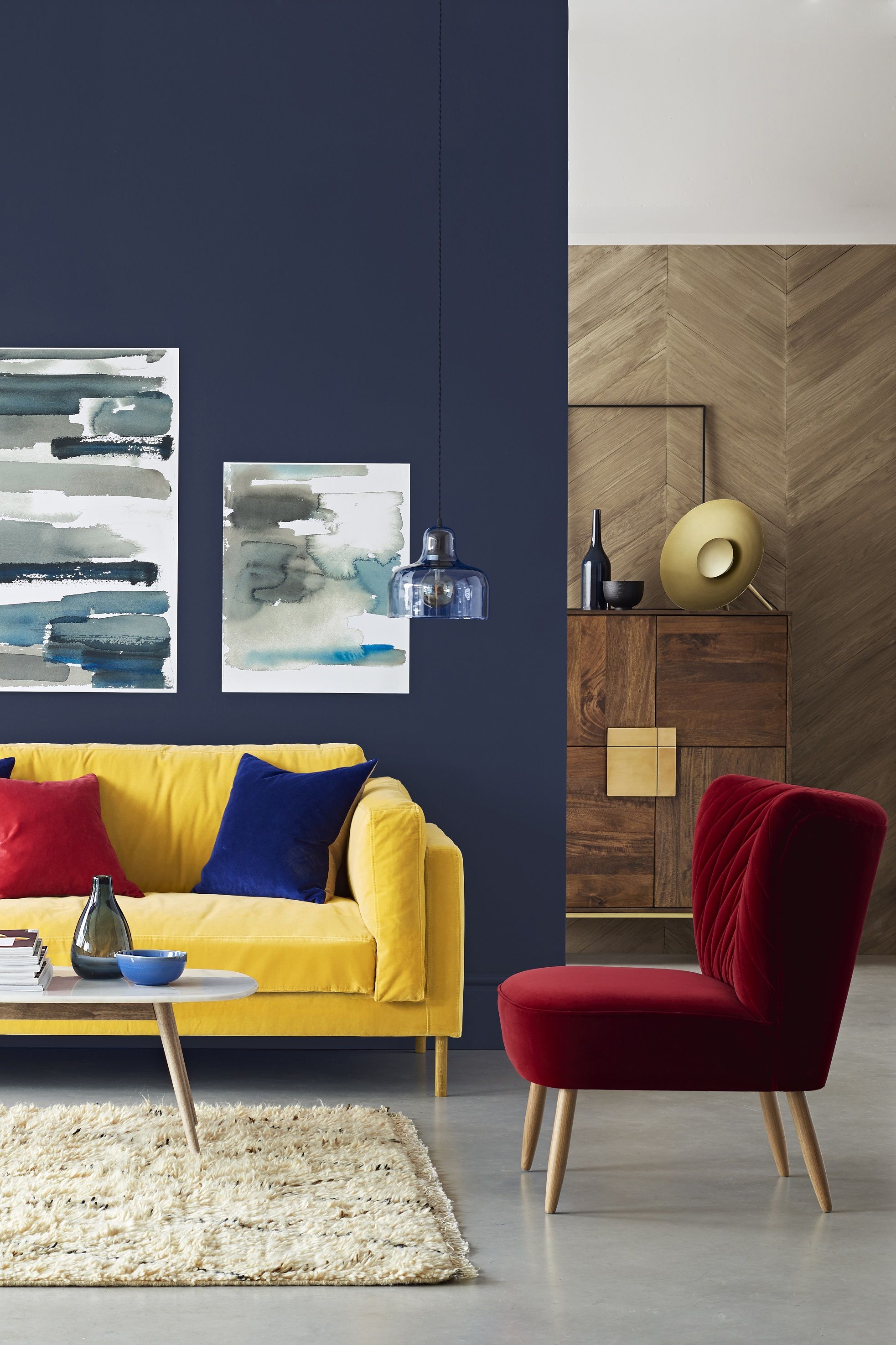 Mustard Color Sofa Baci Living Room