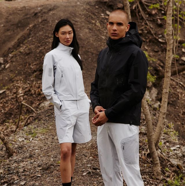 two models wearing arcteryx system a