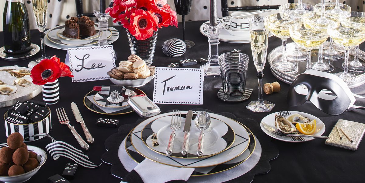 40 Best Table Decorating Ideas For, Black And White Table Settings