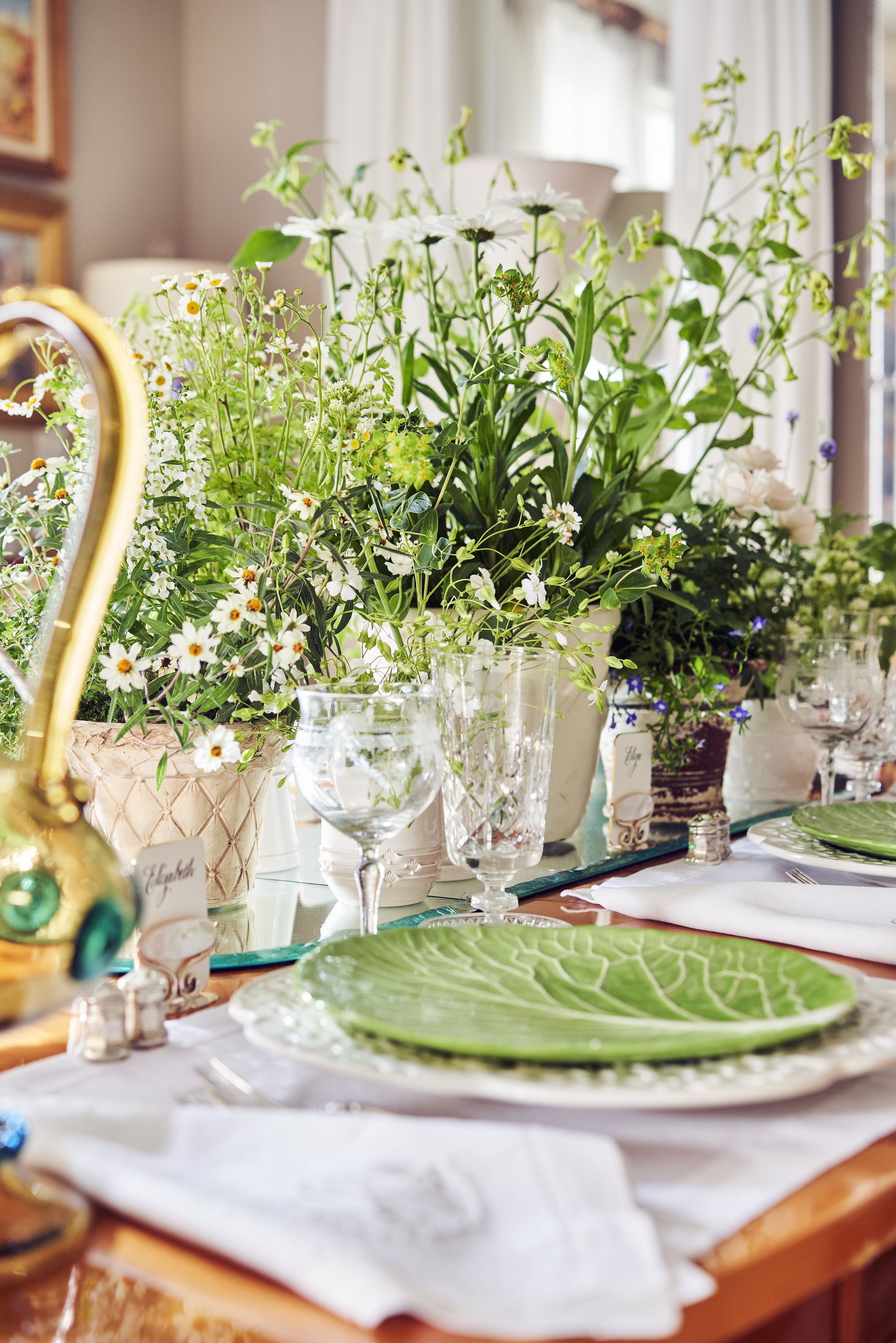 Gardenia Flower Print Tablecloth Decorative Elegant Table Cloth Linen Cover