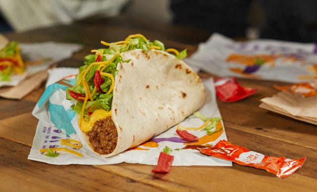 Taco nacho chargé de taco bell