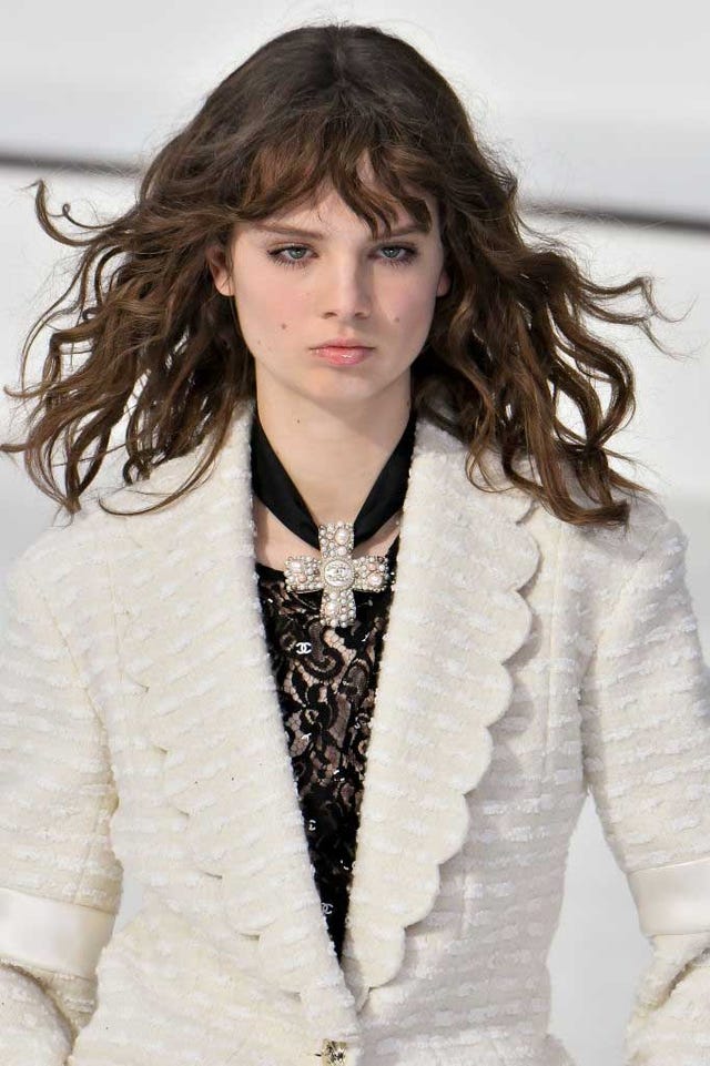 Chanel : Runway - Paris Fashion Week Womenswear Fall/Winter 2020/2021 paris, france march 03 a model walks the runway during the chanel ready to wear fashion show as part of the paris fashion week womenswear fallwinter 2020 2021 on march 03, 2020 in paris, france photo by victor virgilegamma rapho via getty images
