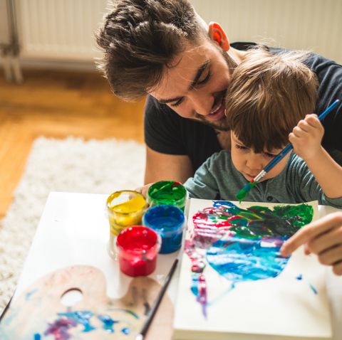 dad and son painting things to do on fathers day unbiased news 