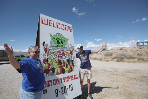 Revellers Descend On Nevada Desert For "Storm Area 51" Gathering