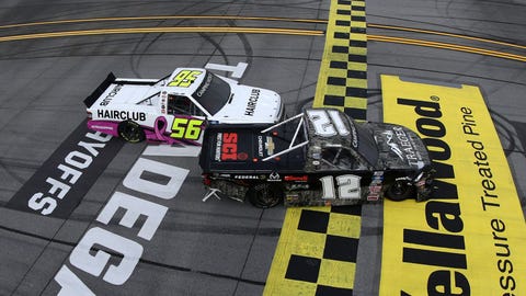 Tate Fogleman Pulls off a Real-Life 'Talladega Nights' Finish in NASCAR Truck Series Race