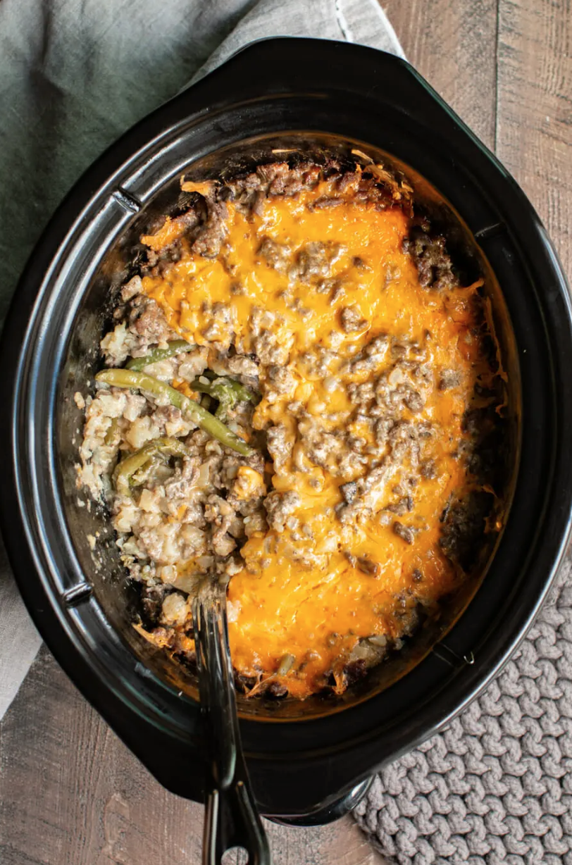 slow cooker tater tot casserole