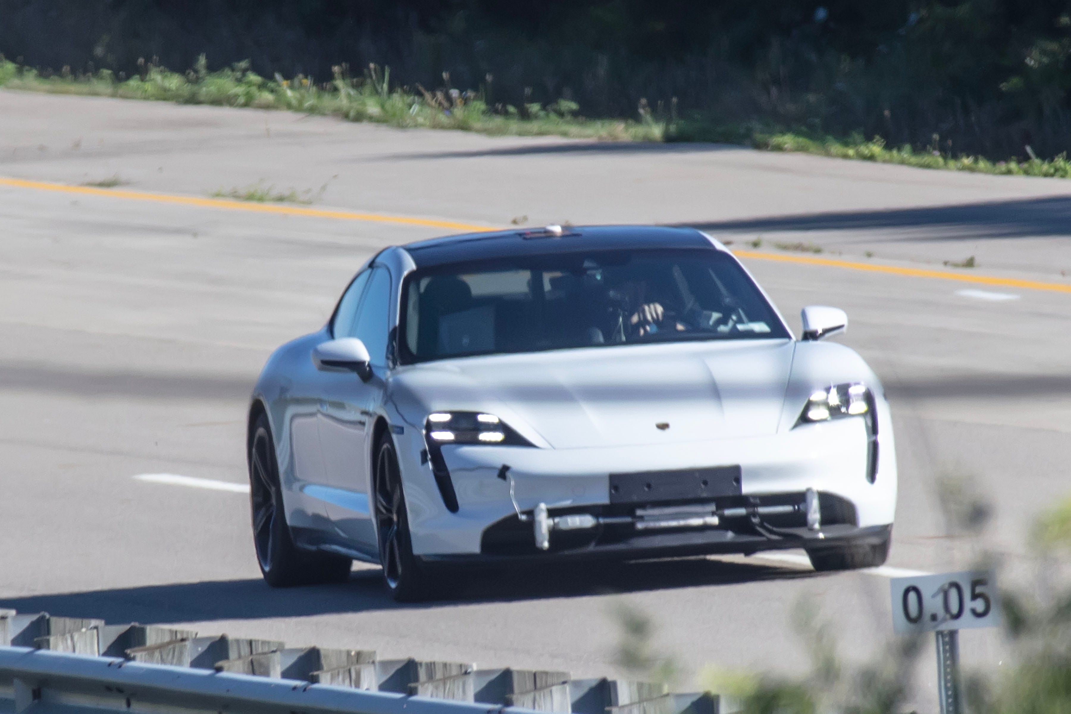 Porsche Taycan Turbo S Spotted Testing at GM's Michigan Proving Grounds