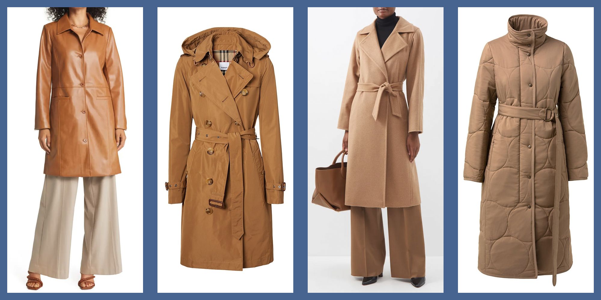 camel winter trench coat