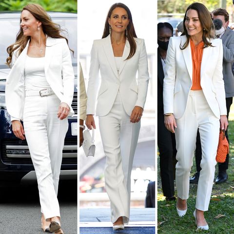 kate middleton white suit