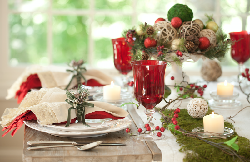 christmas tabletop arrangements