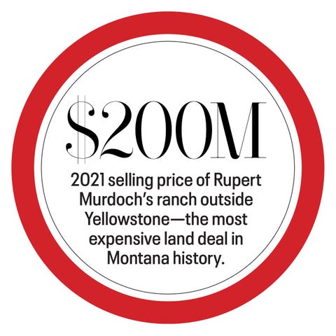 200 million dollars 2021 selling prince of rupert murdochs ranch outside yellowstone the most expensive land deal in montana history