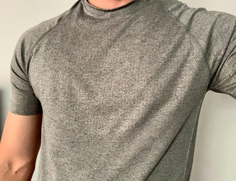 grey ten thousand seamless shirt in use by writer ben emminger