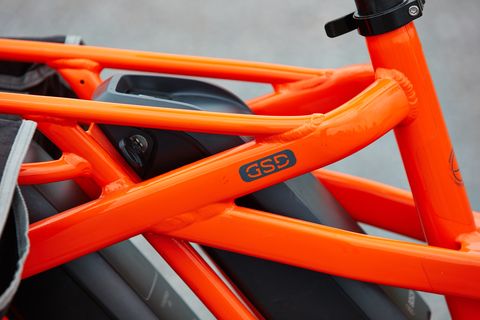 Bicycle part, Orange, Red, Bicycle frame, Vehicle, Bicycle wheel, Bicycle, Wheel, 