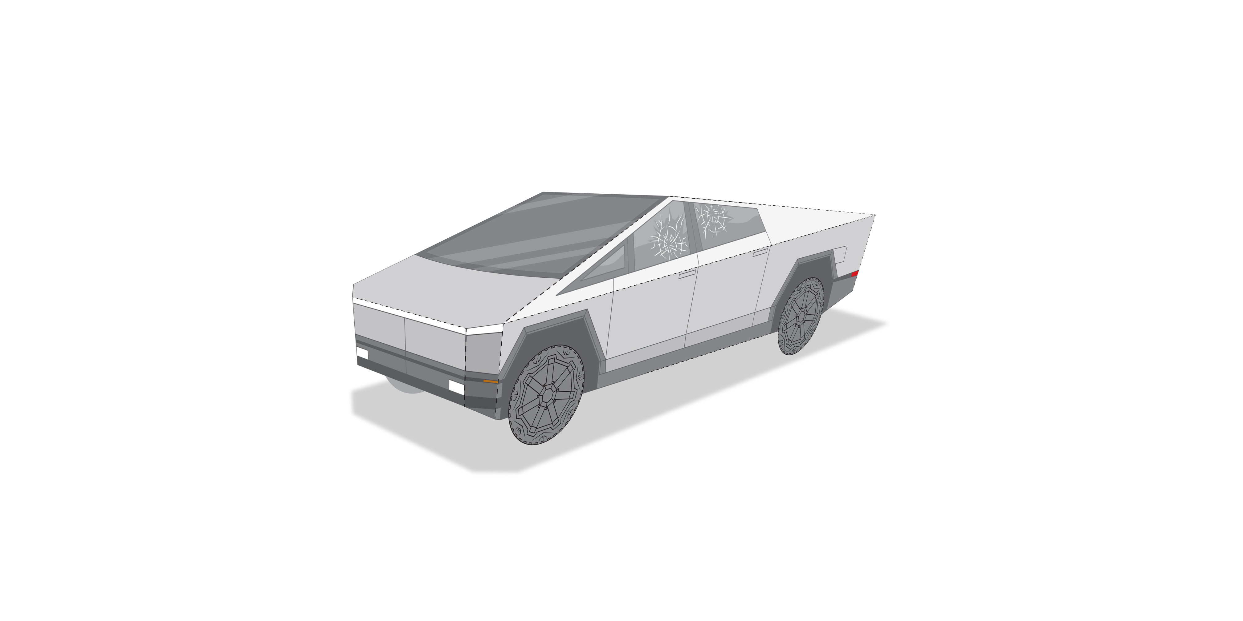 Download Build Your Own Paper Tesla Cybertruck