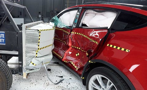 2021 Tesla Model Y IIHS crash testing 2021 tesla model y iihs crash testing