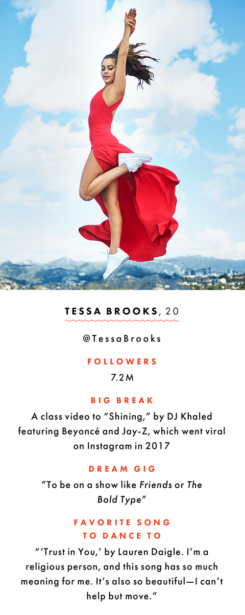 tessa has parlayed her dance fame into legit youtube vlogging stardom with 3 6 million subscribers on her channel but her fans still beg her every day for - tessa brooks instagram followers