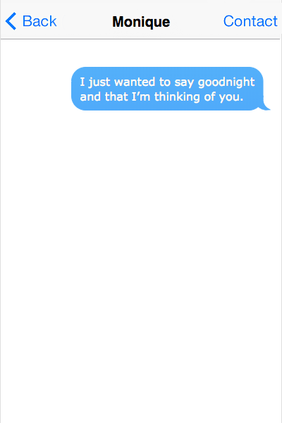 You texts a goodnight guy when 40 Good