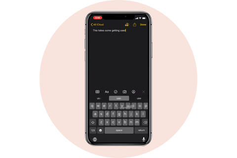 nhắn tin vuốt iphone