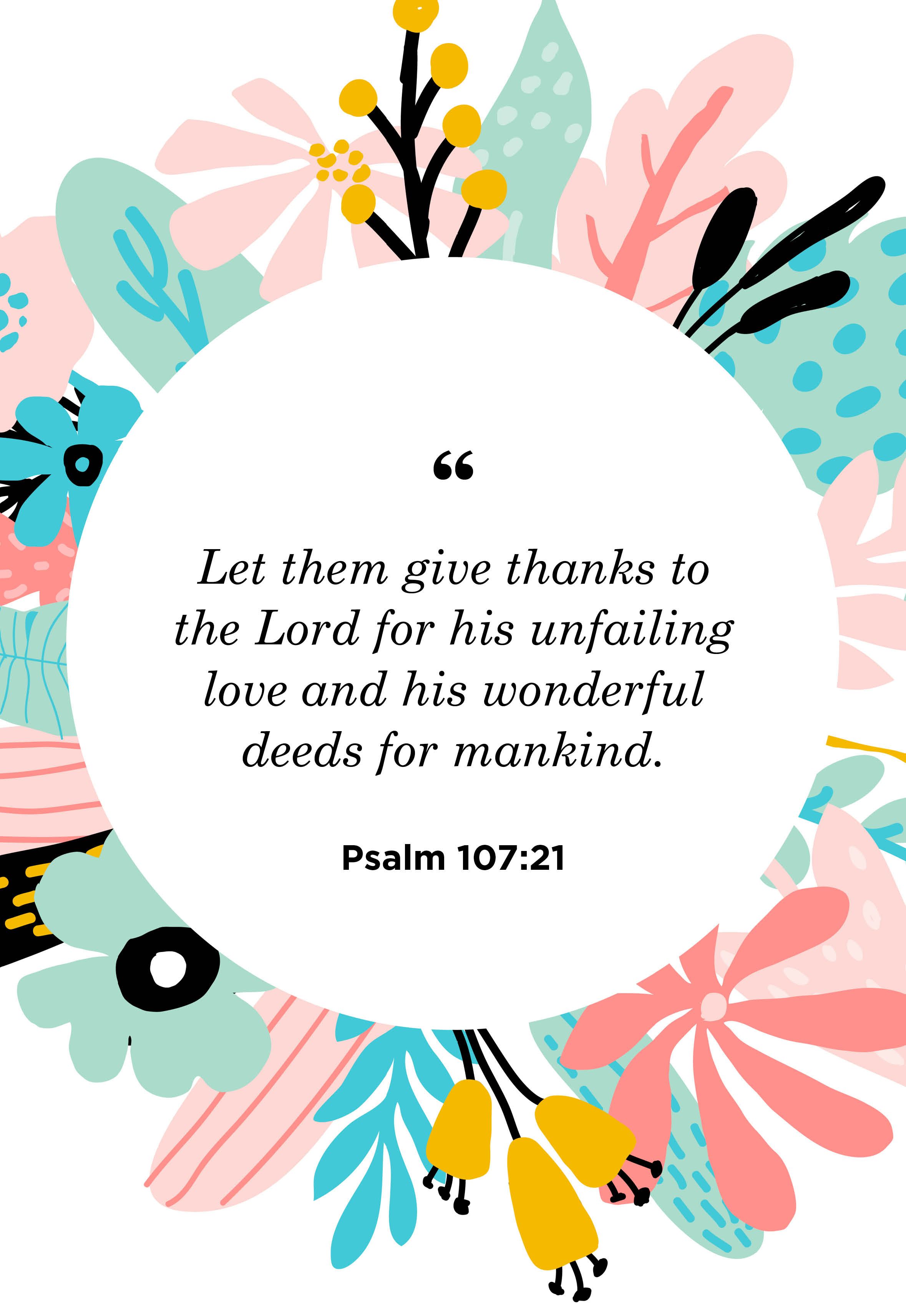 Scripture On Giving Thanks For You